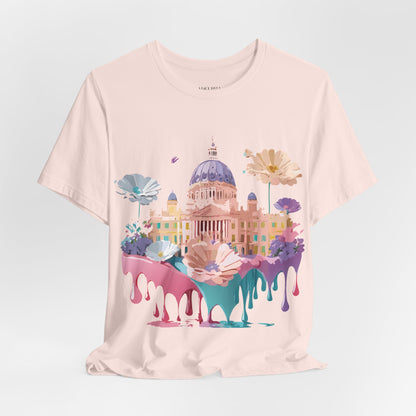 Natural Cotton Tee Shirt - Beautiful Places Collection - Madrid Printify