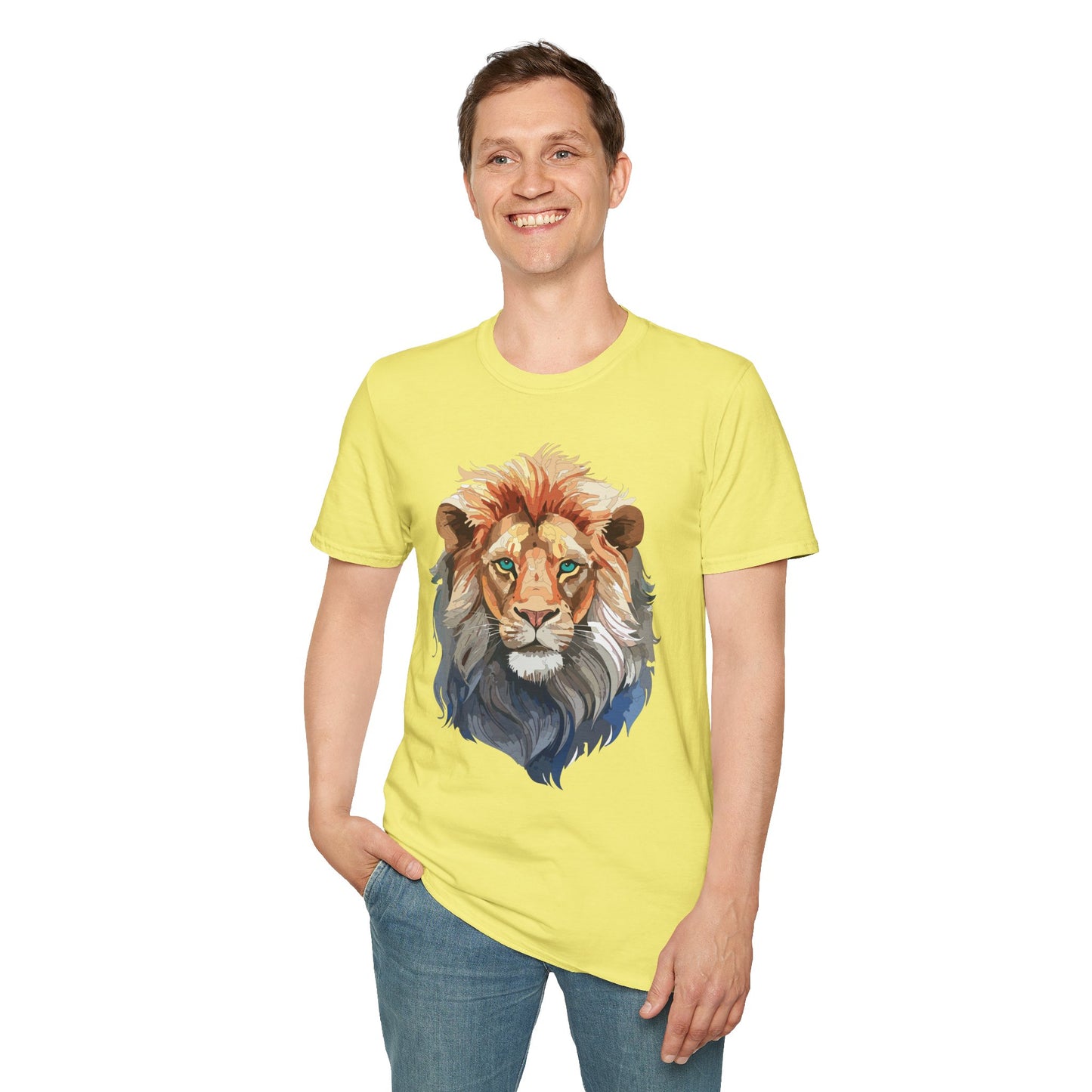 Lion Shirt, Shirt with Lion, Floral Lion Tee, Shirt with Animals