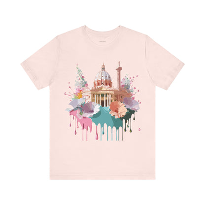 Natural Cotton Tee Shirt - Beautiful Places Collection - Rome Printify