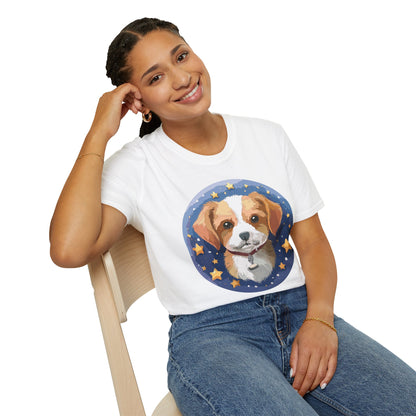 Unisex Dog Shirt Animal Print Tee Gildan Softstyle 64000 Cotton