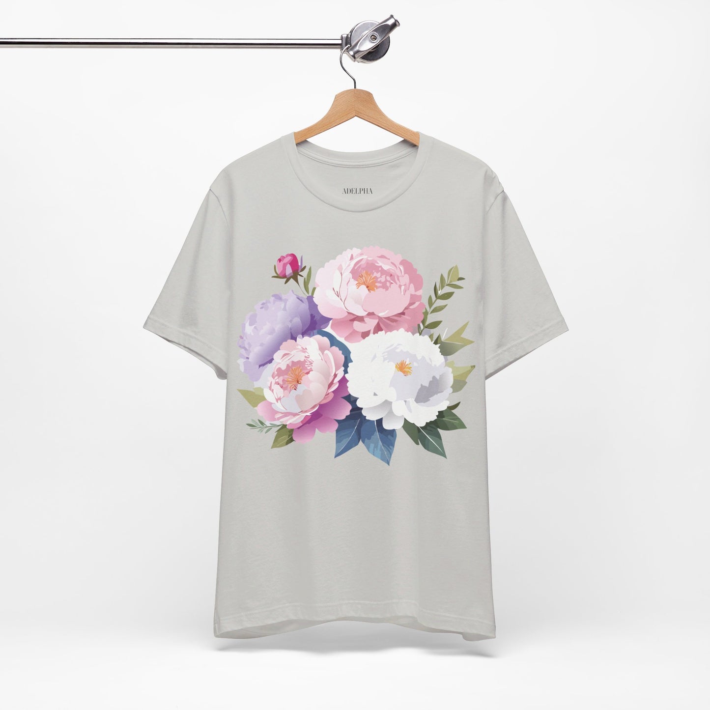 T-Shirt aus natürlicher Baumwolle mit Blumen