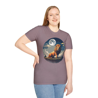 Lion Shirt Unisex Animal Tee Softstyle 64000 100 Percent Ring-Spun Cotton