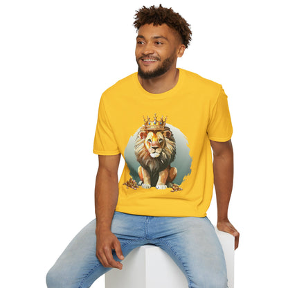 Unisex Lion Shirt Animal Tee Softstyle Gildan 64000 100 Percent Cotton Tee