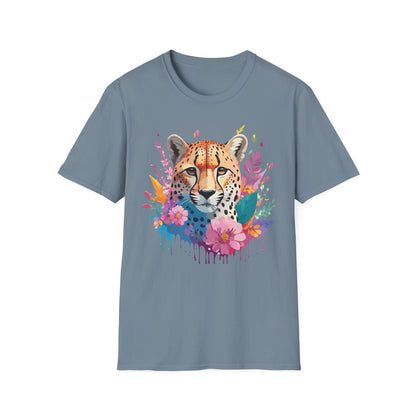 Unisex Cheetah Print Tee Softstyle Gildan 64000 Lightweight Apparel