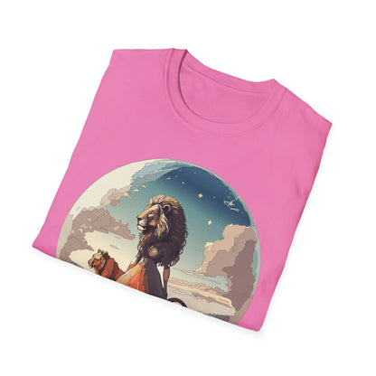 Lion Graphic T Shirt Unisex Softstyle 64000 Gildan 100 Percent Cotton Tee
