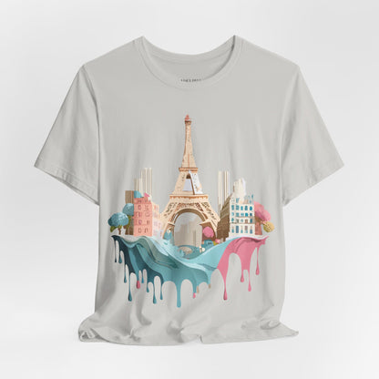 Natural Cotton Tee Shirt - Beautiful Places Collection - Paris Printify