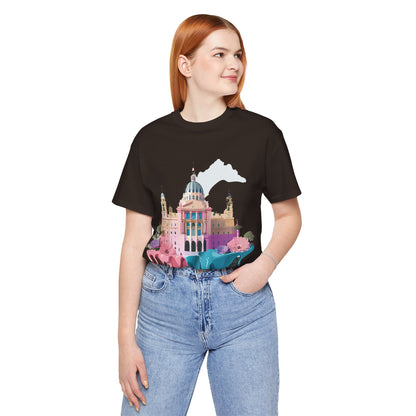 Natural Cotton Tee Shirt - Beautiful Places Collection - Madrid Printify