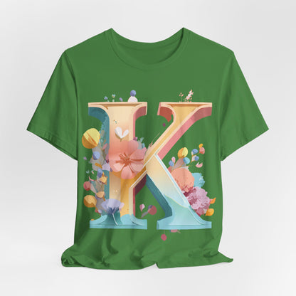 Natural Cotton Tee Shirt - Letters Collection - K Printify