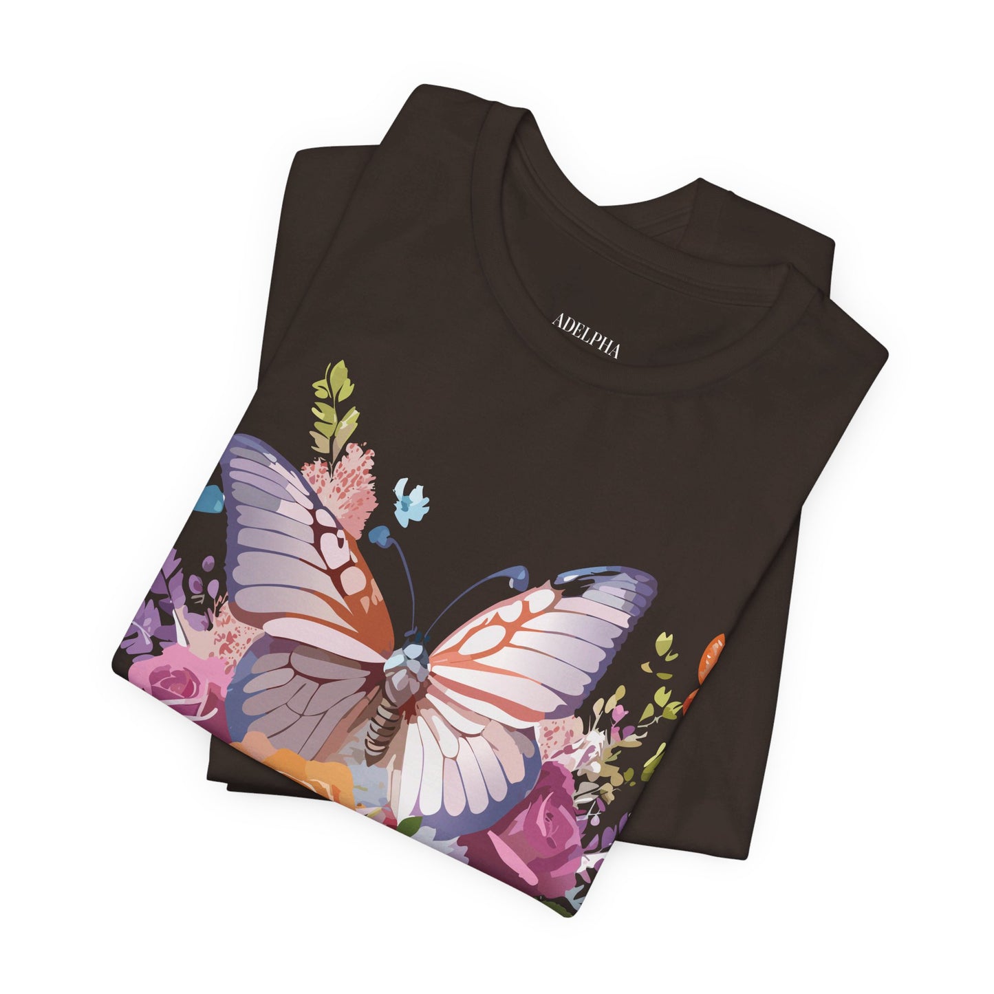 T-shirt en coton naturel avec papillon