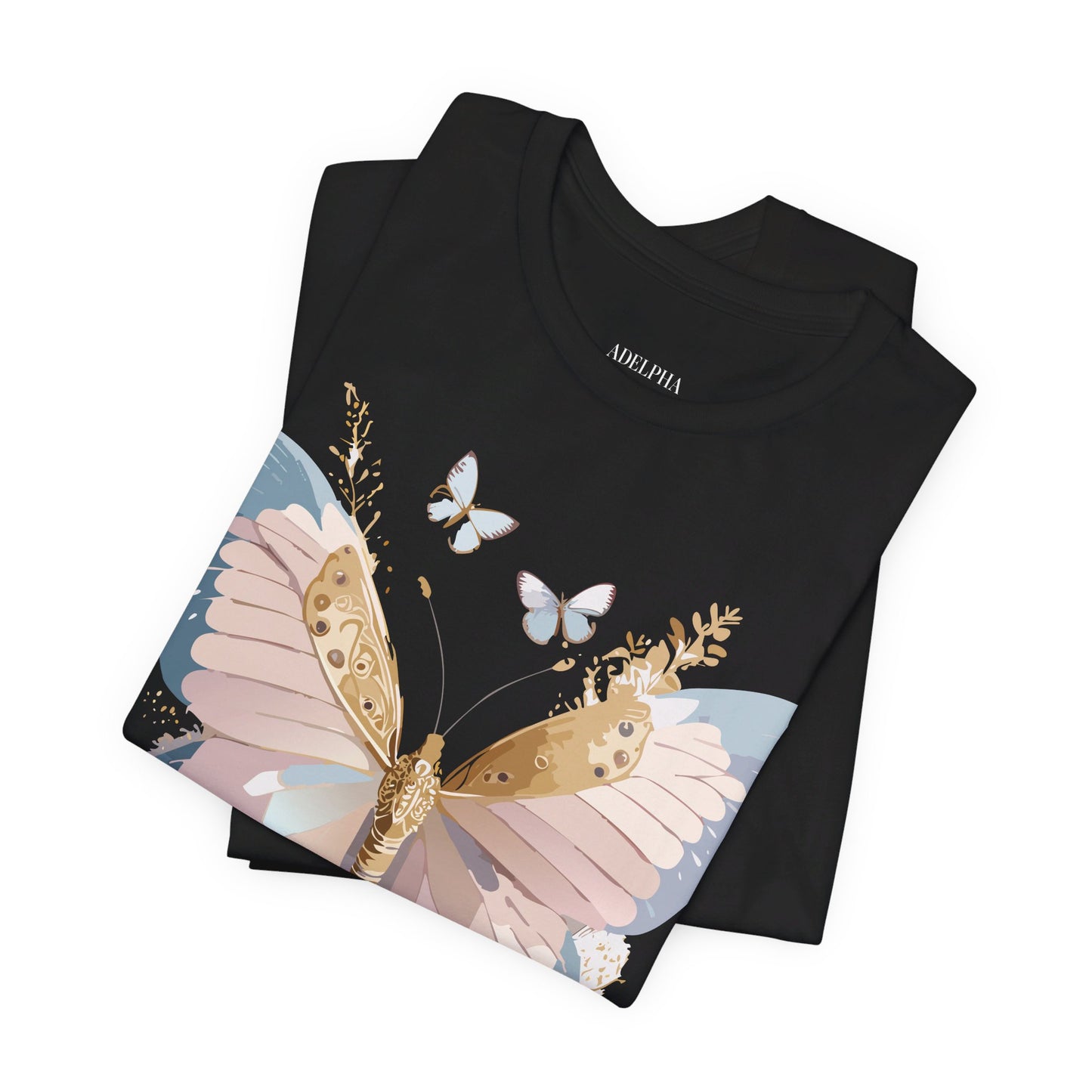 T-shirt en coton naturel avec papillon