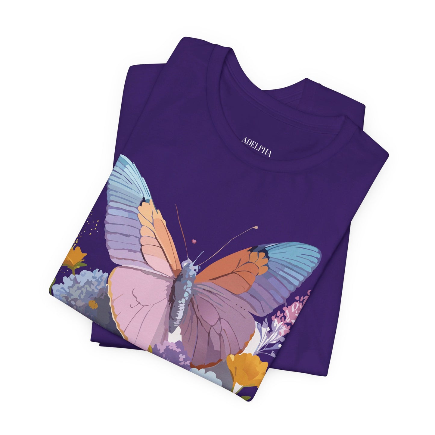 T-shirt en coton naturel avec papillon