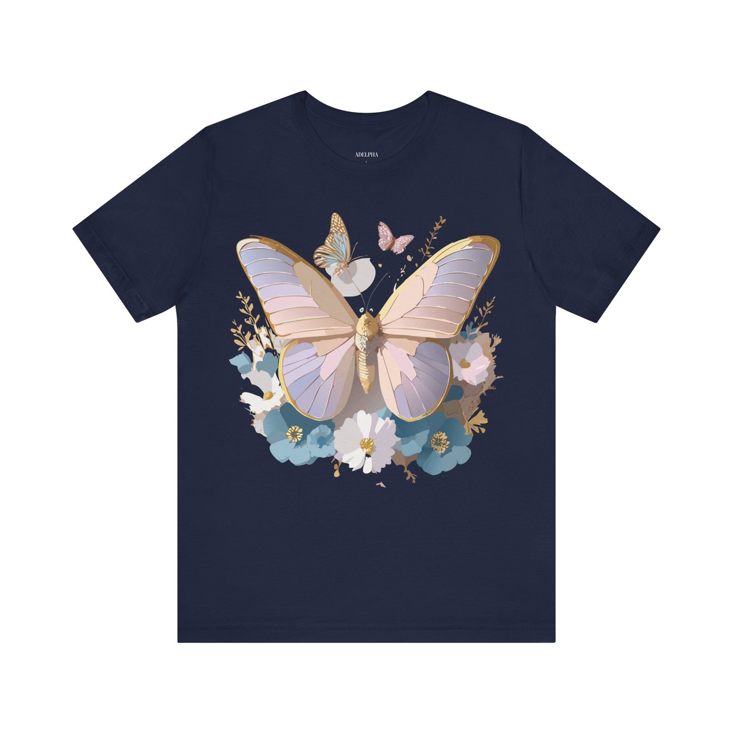 T-shirt en coton naturel avec papillon