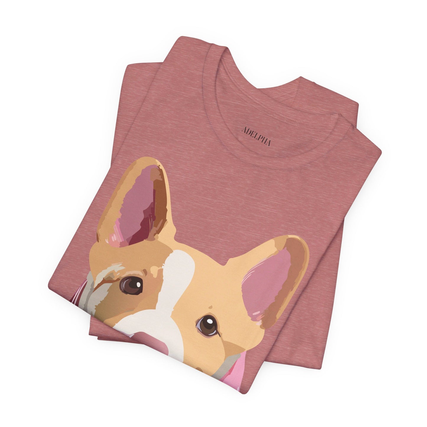 Natural Cotton Tee Shirt with Dog