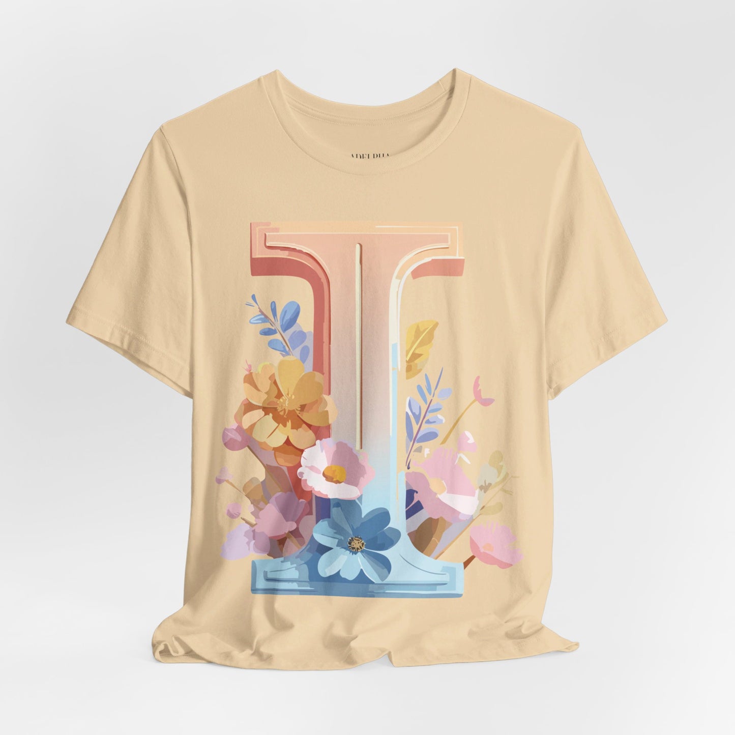 Natural Cotton Tee Shirt - Letters Collection - I