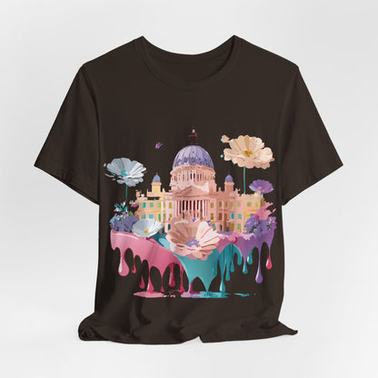 Natural Cotton Tee Shirt - Beautiful Places Collection - Madrid Printify