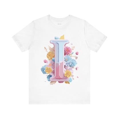 Natural Cotton Tee Shirt - Letters Collection - I Printify