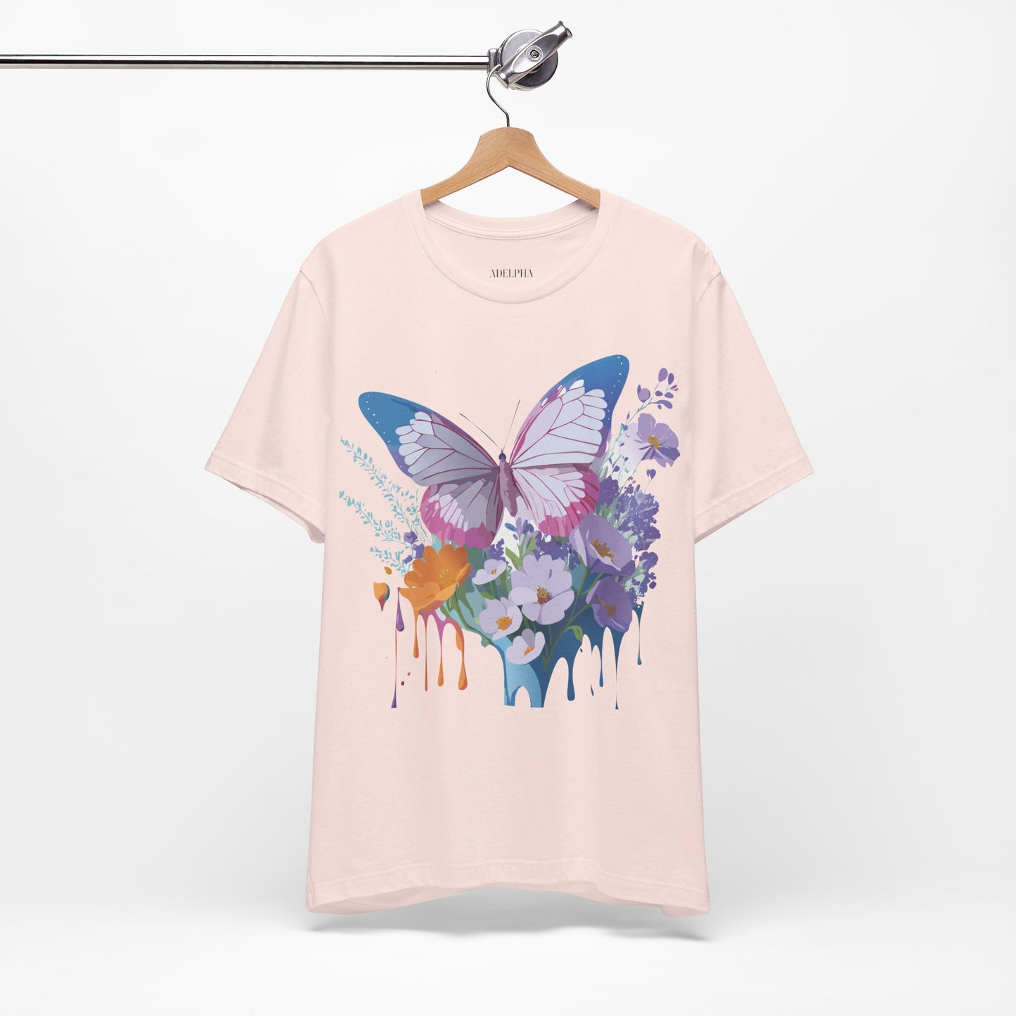 T-shirt en coton naturel avec papillon