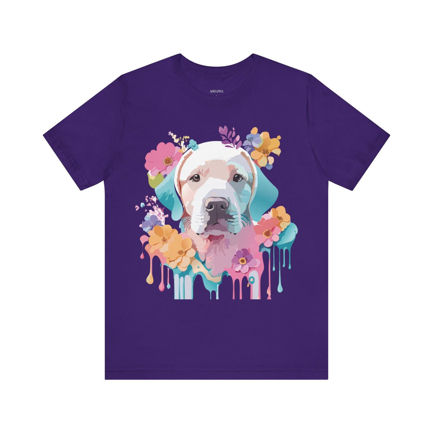 Natural Cotton Tee Shirt with Dog