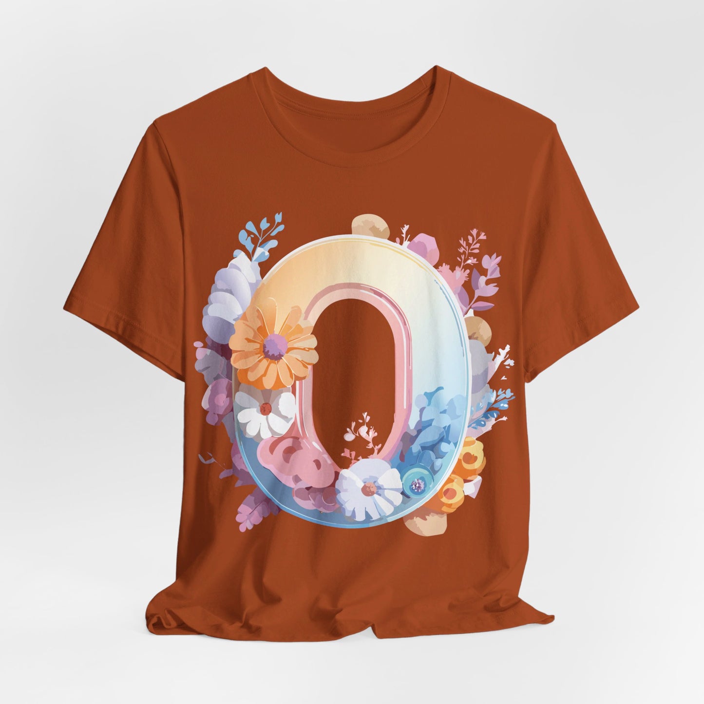 Natural Cotton Tee Shirt - Letters Collection - O