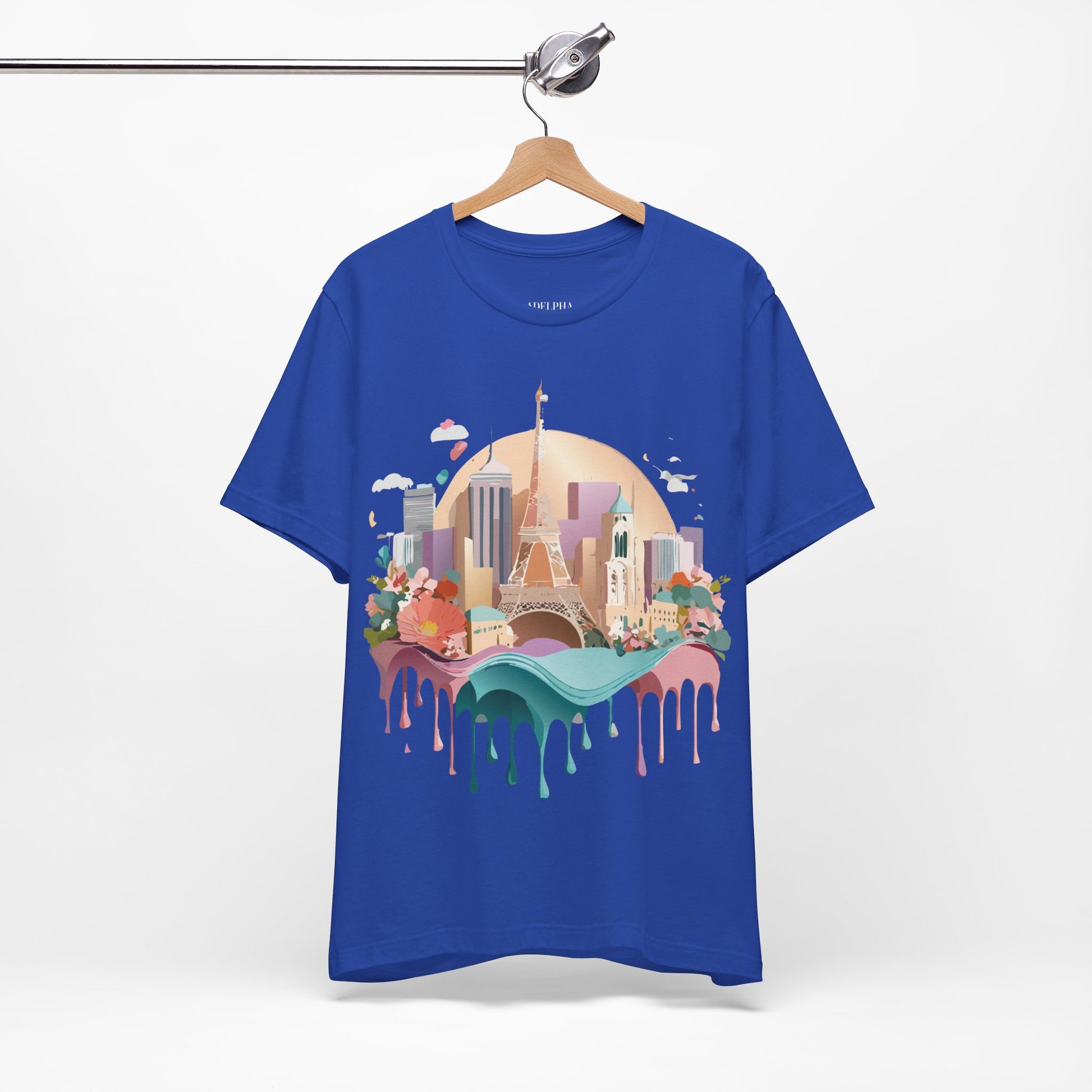 Natural Cotton Tee Shirt - Beautiful Places Collection - Paris Printify