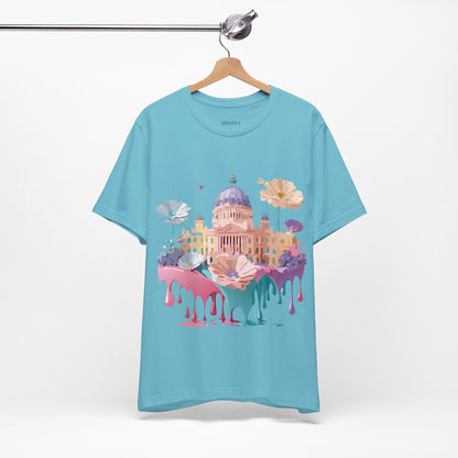 Natural Cotton Tee Shirt - Beautiful Places Collection - Madrid Printify