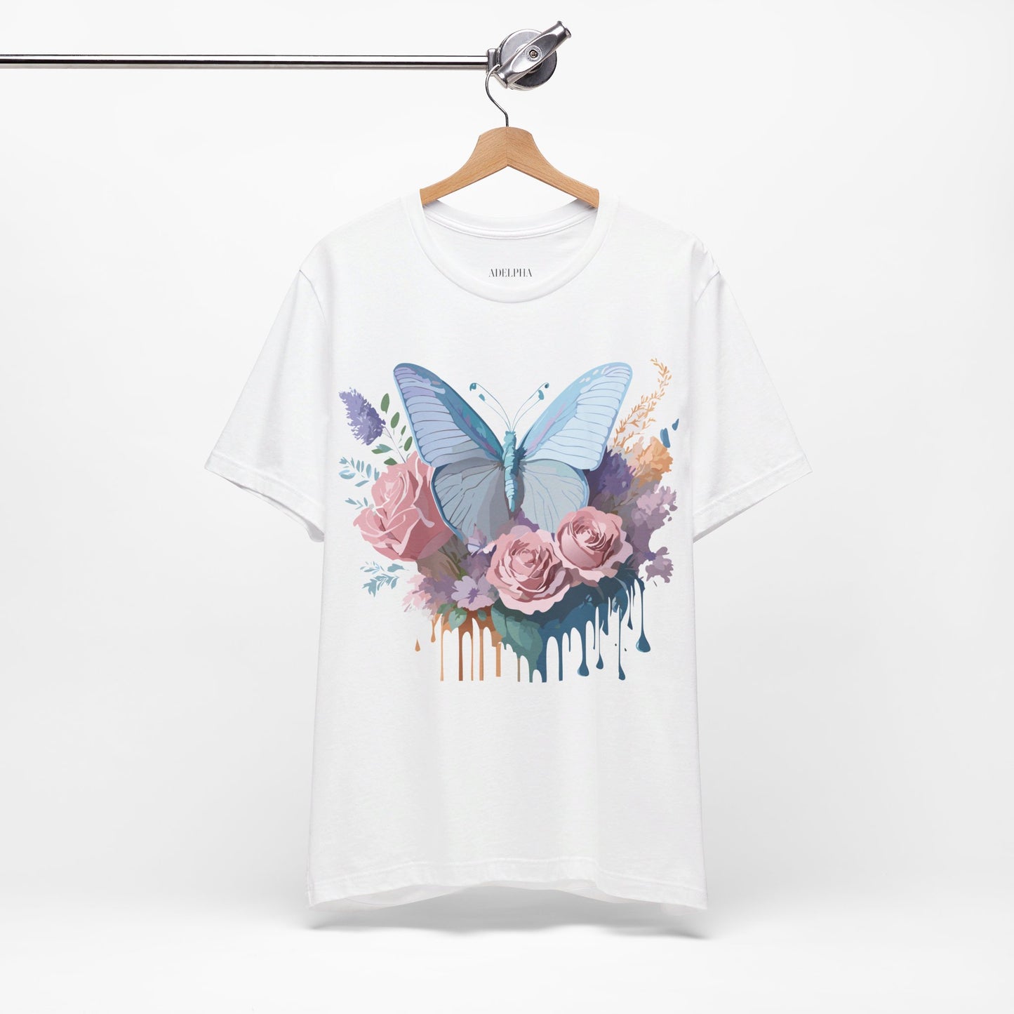 T-shirt en coton naturel avec papillon