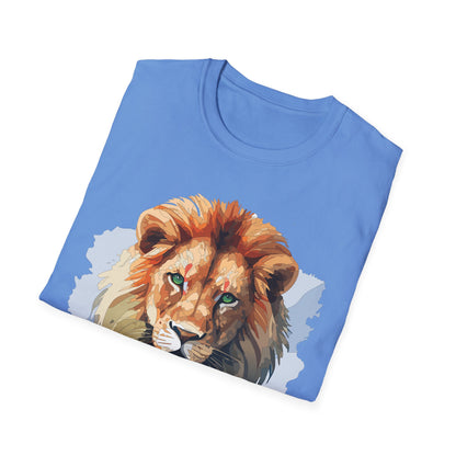 Lion Shirt Unisex Animal Tee Softstyle Gildan 64000 100 Percent Ring Spun Cotton
