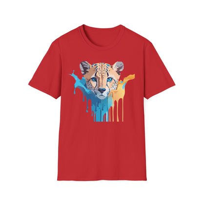 Unisex Cheetah Print Tee Softstyle Gildan 64000 Ring Spun Cotton Tee