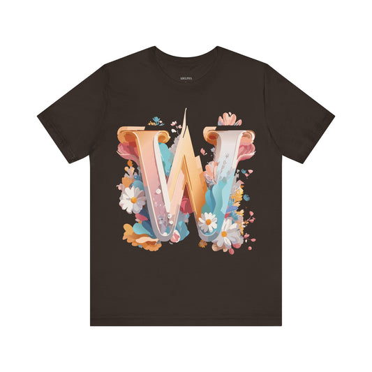 Natural Cotton Tee Shirt - Letters Collection - W