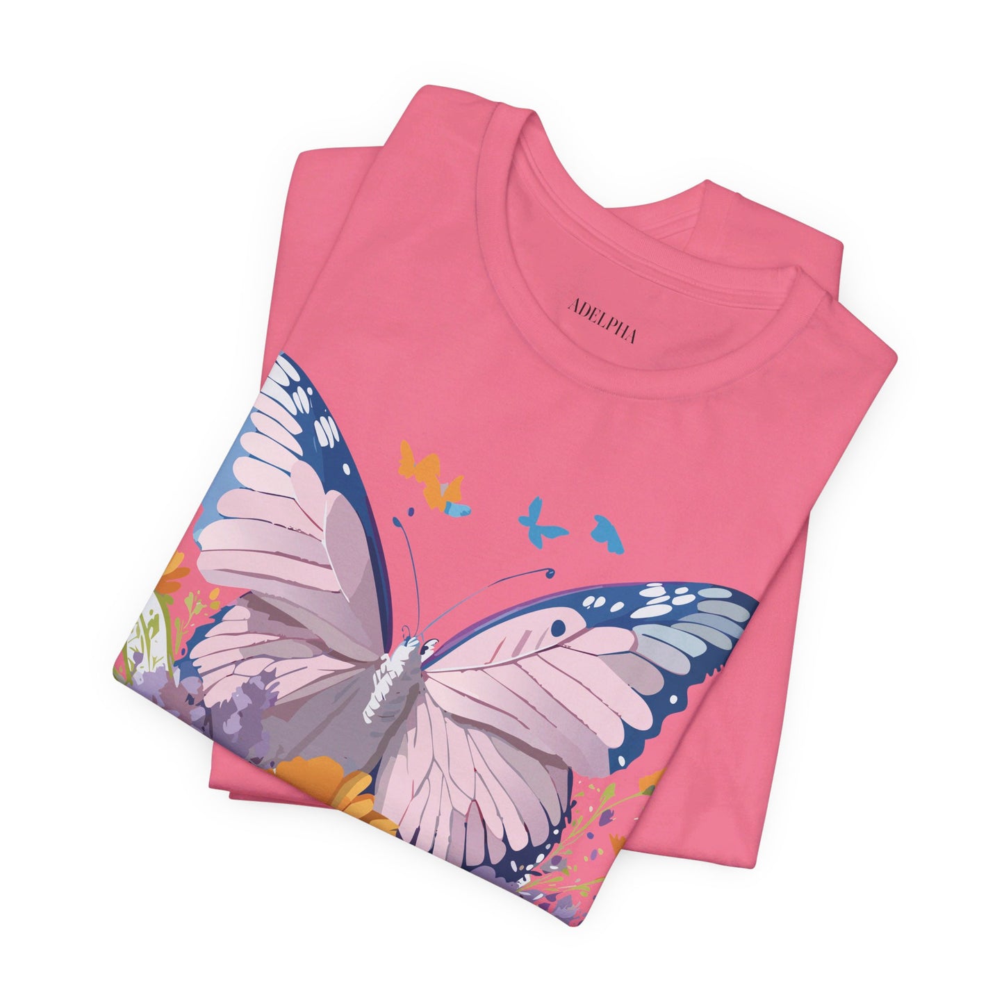 T-shirt en coton naturel avec papillon