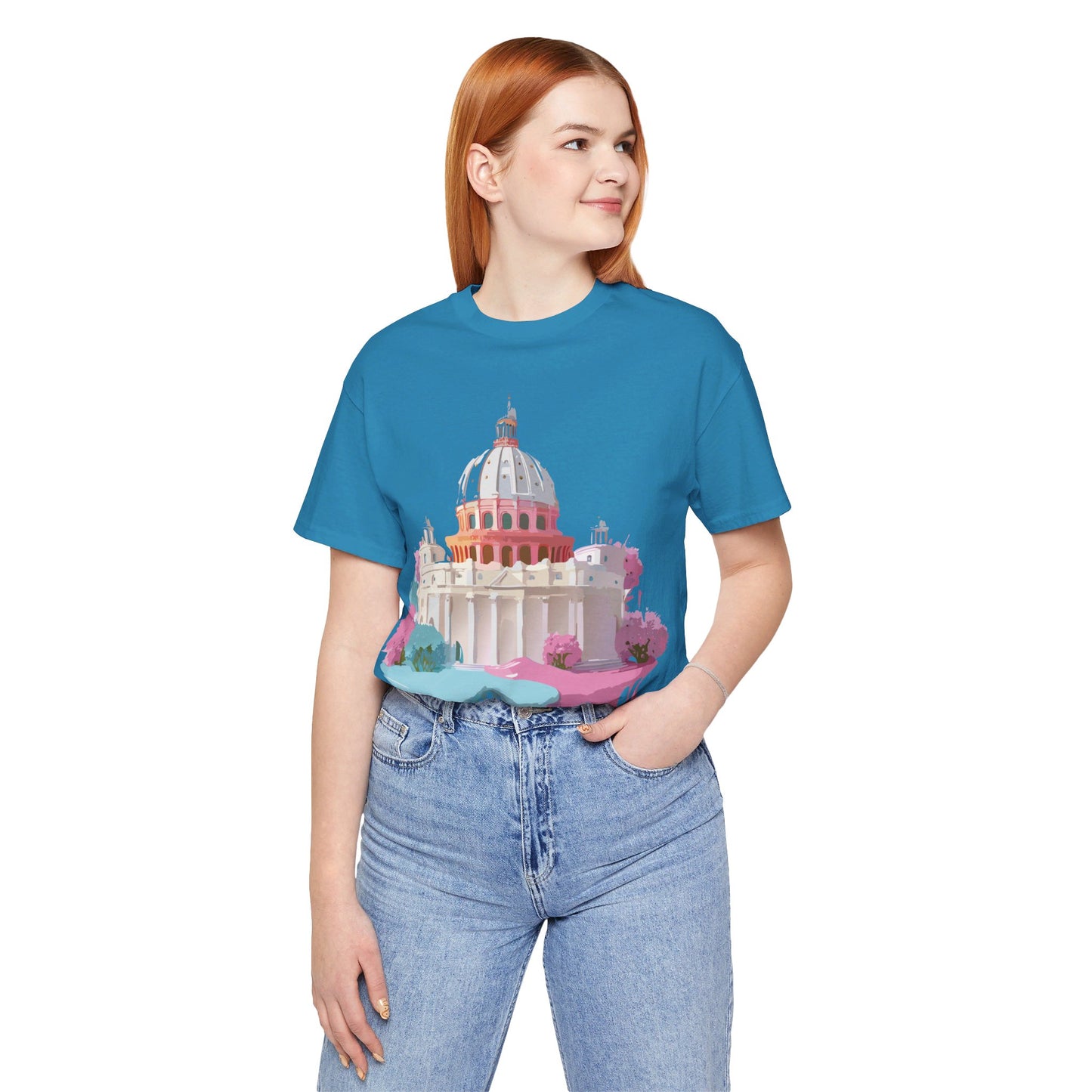 Natural Cotton Tee Shirt - Beautiful Places Collection - Rome