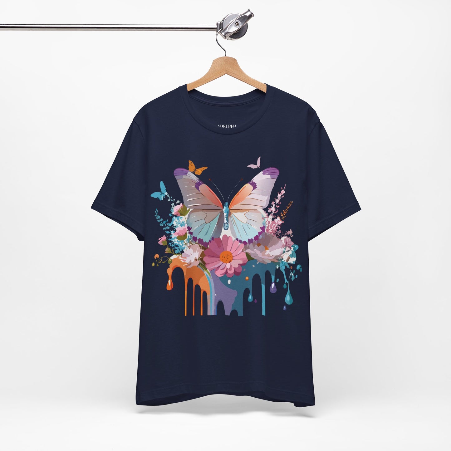 T-shirt en coton naturel avec papillon