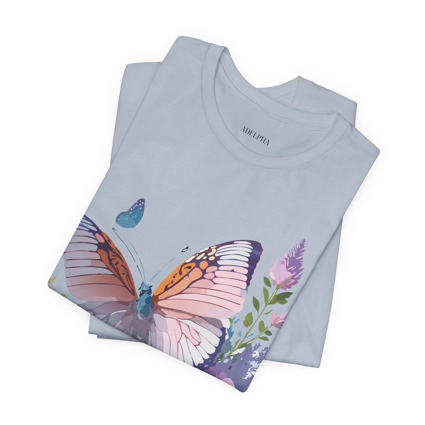 T-shirt en coton naturel avec papillon