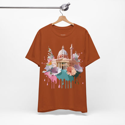 Natural Cotton Tee Shirt - Beautiful Places Collection - Rome Printify