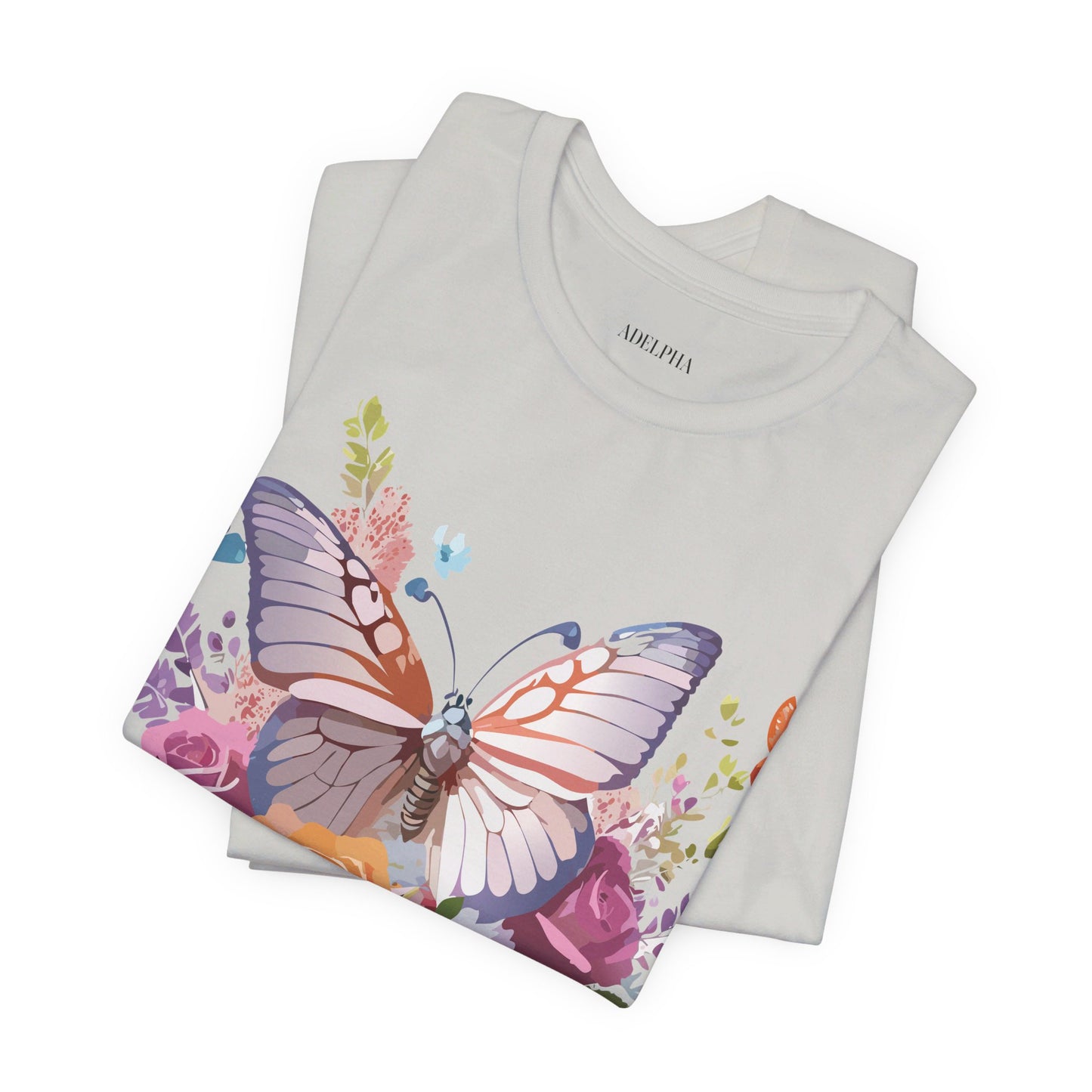 T-shirt en coton naturel avec papillon