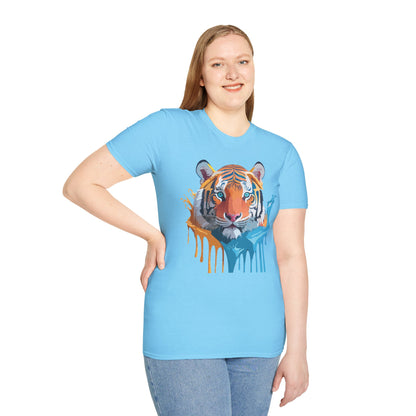 Tiger Shirt Unisex Animal Tee Ring Spun Cotton Gildan Softstyle Short Sleeve