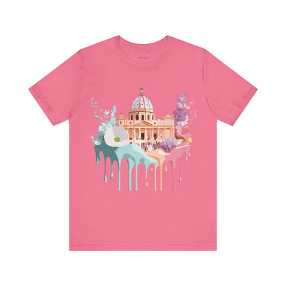 Natural Cotton Tee Shirt - Beautiful Places Collection - Rome Printify