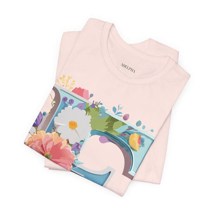 Natural Cotton Tee Shirt - Letters Collection - F Printify