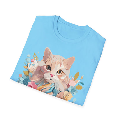 Unisex Cat Shirt Kitten Tee Cat Lover Tee Softstyle 64000 Gildan