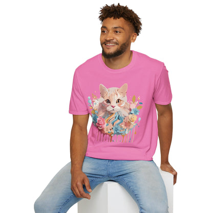 Unisex Cat Shirt Kitten Tee Cat Lover Tee Softstyle 64000 Gildan