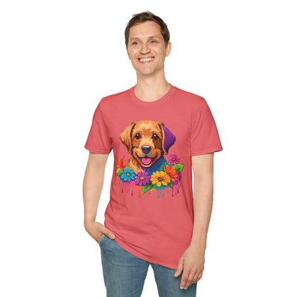 Unisex Dog Shirt With Animals Tee Softstyle Gildan 64000 Comfort Fit