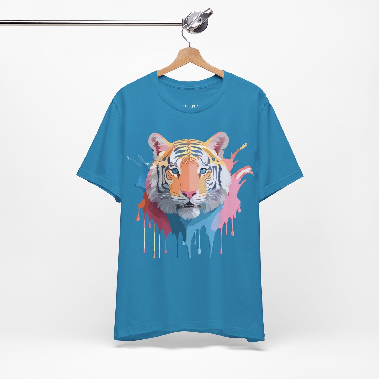 Natural Cotton Tee Shirt with Tiger