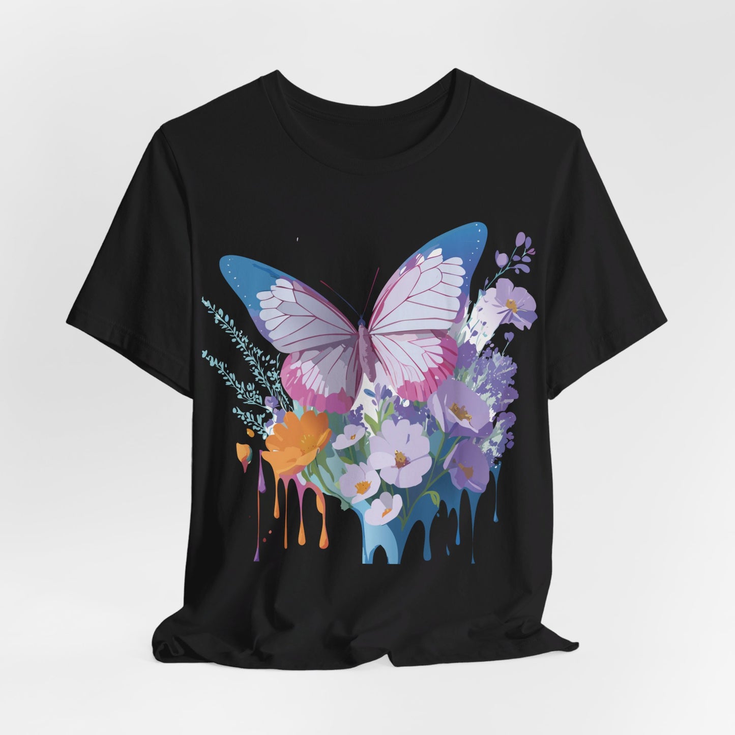 T-Shirt aus natürlicher Baumwolle mit Schmetterling