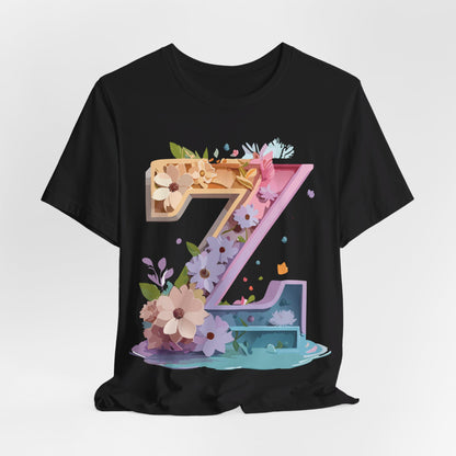 Natural Cotton Tee Shirt - Letters Collection - Z Printify