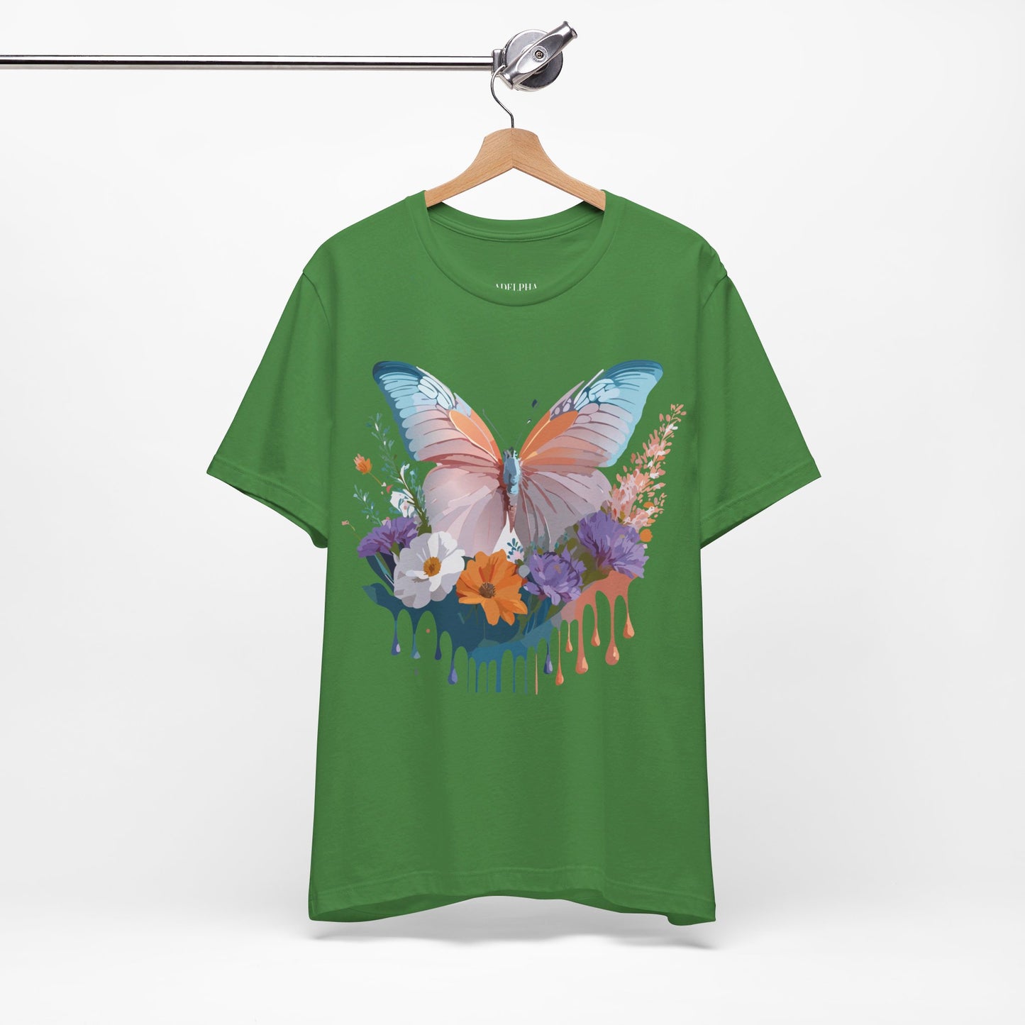 T-Shirt aus natürlicher Baumwolle mit Schmetterling