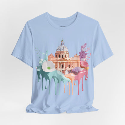 Natural Cotton Tee Shirt - Beautiful Places Collection - Rome Printify