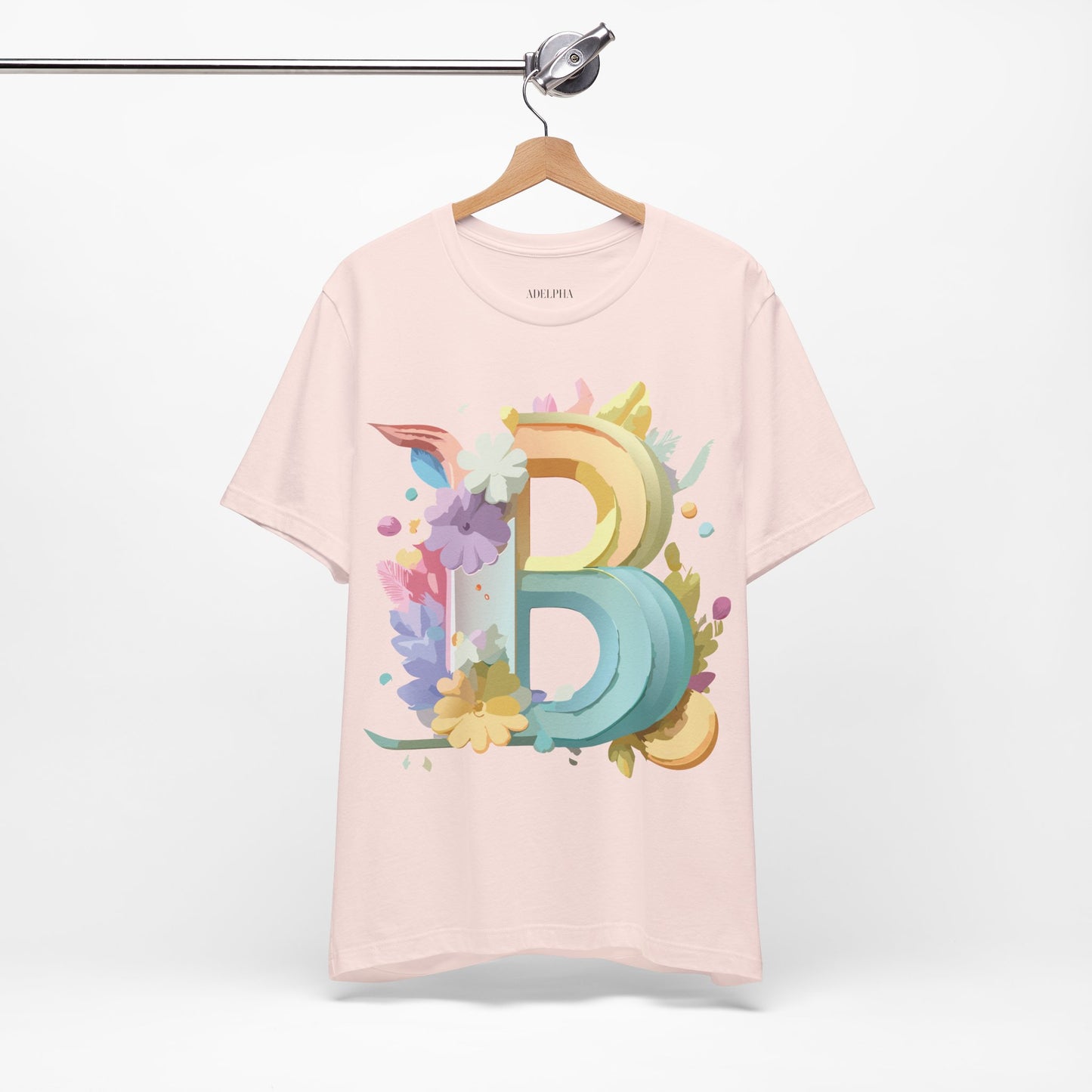 Natural Cotton Tee Shirt - Letters Collection - B