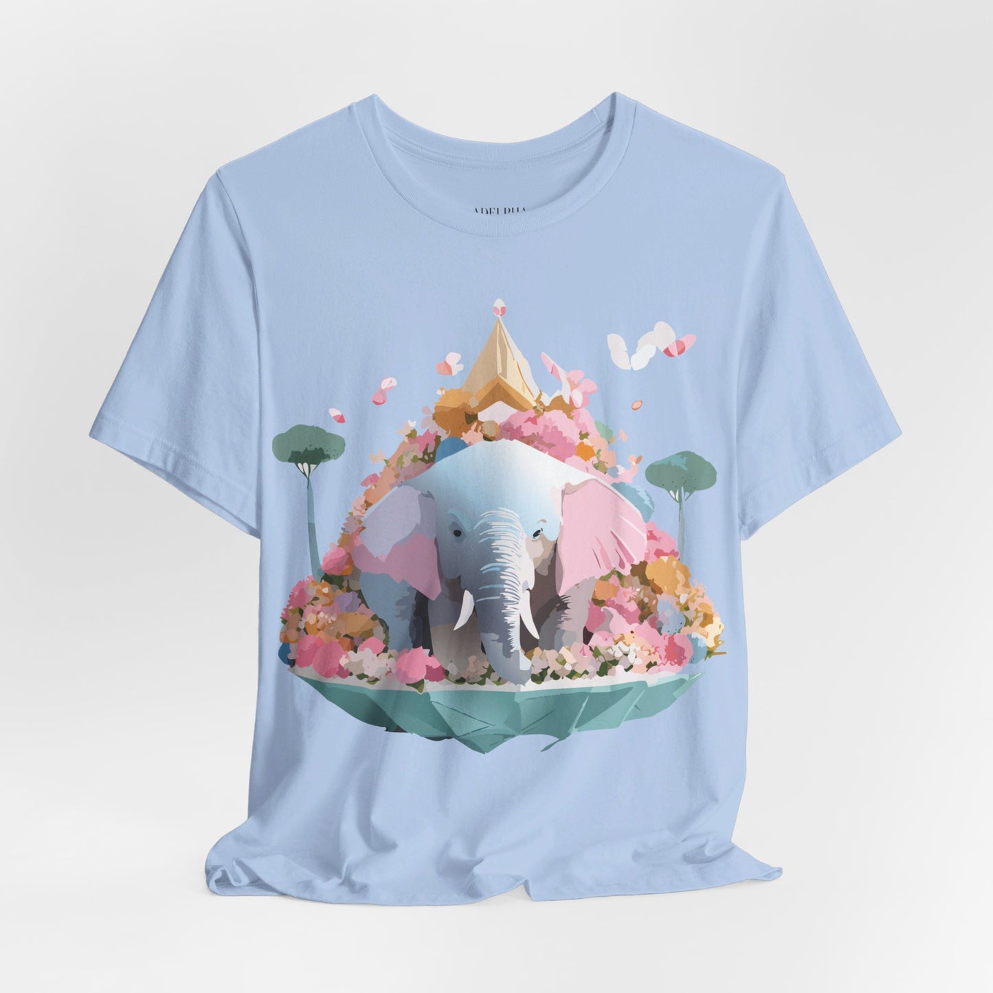 T-Shirt aus natürlicher Baumwolle mit Elefant