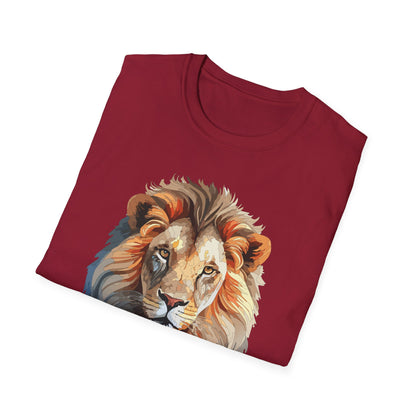 Gildan Softstyle Lion Print T Shirt Floral Tee For Unisex Everyday Comfort