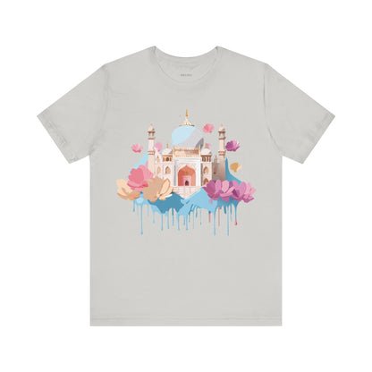 Natural Cotton Tee Shirt - Taj Mahal, India Printify